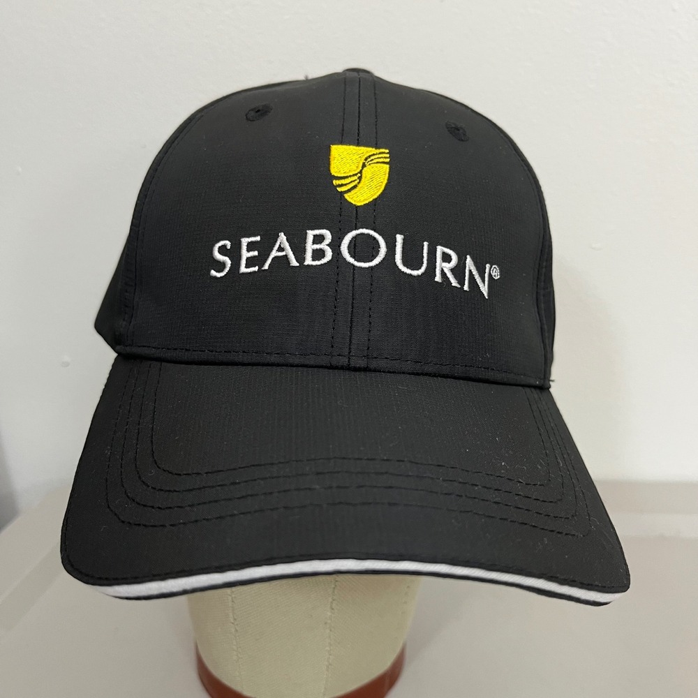 Seabourn Yachts Baseball Cap Men OS Black Synthetic Luxury Travel Hat Old Money